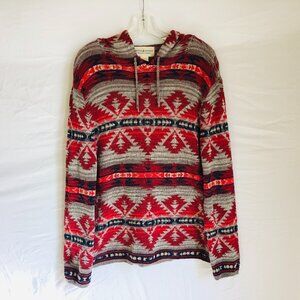 Denim & Supply Ralph Lauren Southwestern Aztec Knit Hoodie Sweater Women's Large
